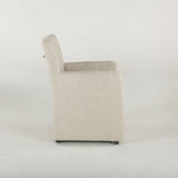 Peabody 25" Wheeled Armchair in Beige Linen by Home Trends & Design at Eve Furniture