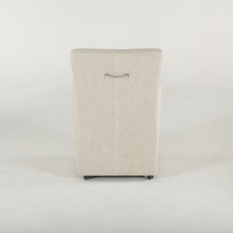Peabody 25" Wheeled Armchair in Beige Linen by Home Trends & Design at Eve Furniture