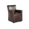 Peabody 25" Wheeled Armchair in Brown Leather by Home Trends & Design at Eve Furniture