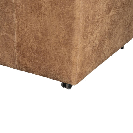 Peabody 25" Wheeled Armchair in Tan Leather by Home Trends & Design at Eve Furniture