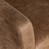 Peabody 25" Wheeled Armchair in Tan Leather by Home Trends & Design at Eve Furniture