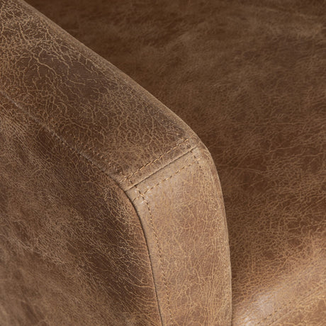 Peabody 25" Wheeled Armchair in Tan Leather by Home Trends & Design at Eve Furniture