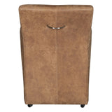 Peabody 25" Wheeled Armchair in Tan Leather by Home Trends & Design at Eve Furniture