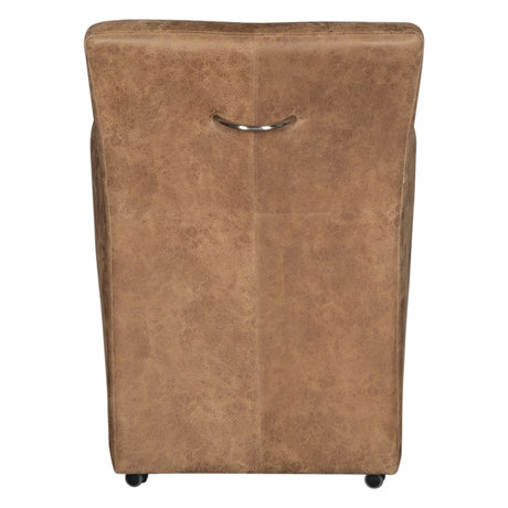 Peabody 25" Wheeled Armchair in Tan Leather by Home Trends & Design at Eve Furniture