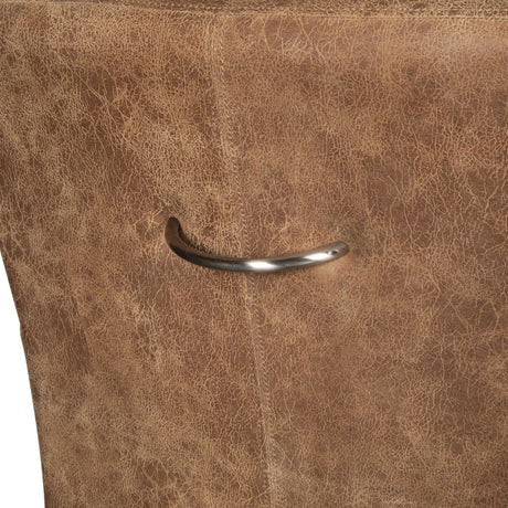 Peabody 25" Wheeled Armchair in Tan Leather by Home Trends & Design at Eve Furniture