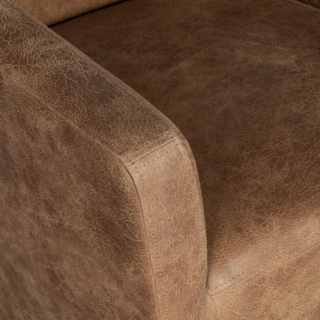 Peabody 25" Wheeled Armchair in Tan Leather by Home Trends & Design at Eve Furniture