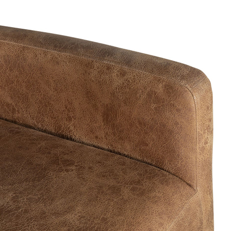 Peabody 25" Wheeled Armchair in Tan Leather by Home Trends & Design at Eve Furniture