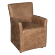 Peabody 25" Wheeled Armchair in Tan Leather by Home Trends & Design at Eve Furniture