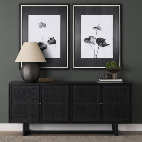 Peace Lily I by Mercana Studio a Hand Embellished Textured Framed Art Print by Mercana at Eve Furniture