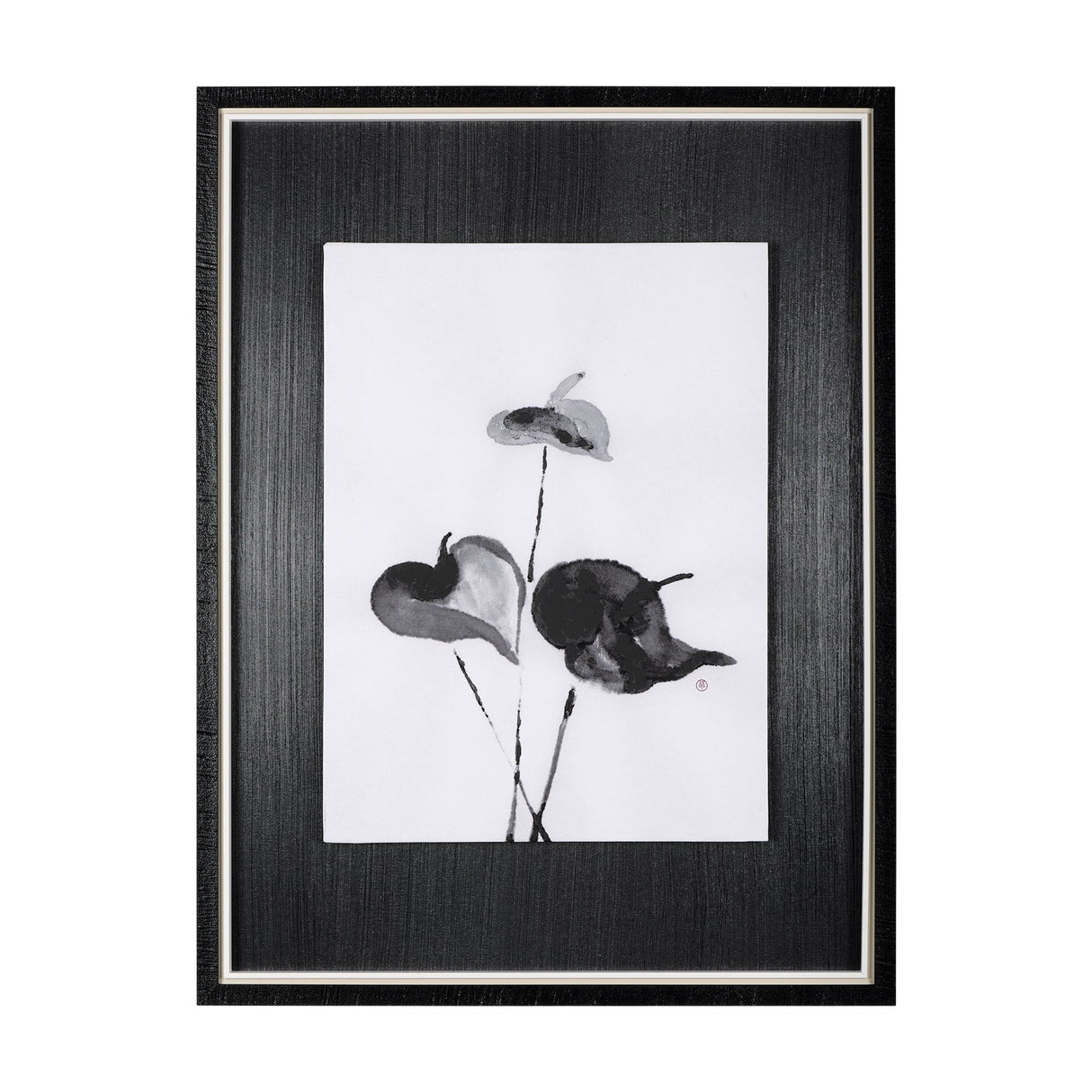 Peace Lily II by Mercana Studio a Hand Embellished Textured Framed Art Print by Mercana at Eve Furniture