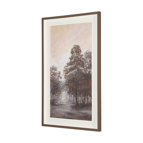 Peaceful Forest I by Mercana Studio Hand-Embellished Textured Framed Artwork Matted under Glass by Mercana at Eve Furniture