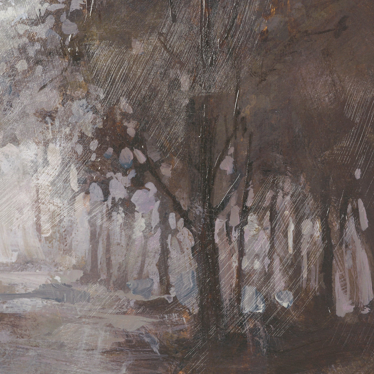 Peaceful Forest I by Mercana Studio Hand-Embellished Textured Framed Artwork Matted under Glass by Mercana at Eve Furniture