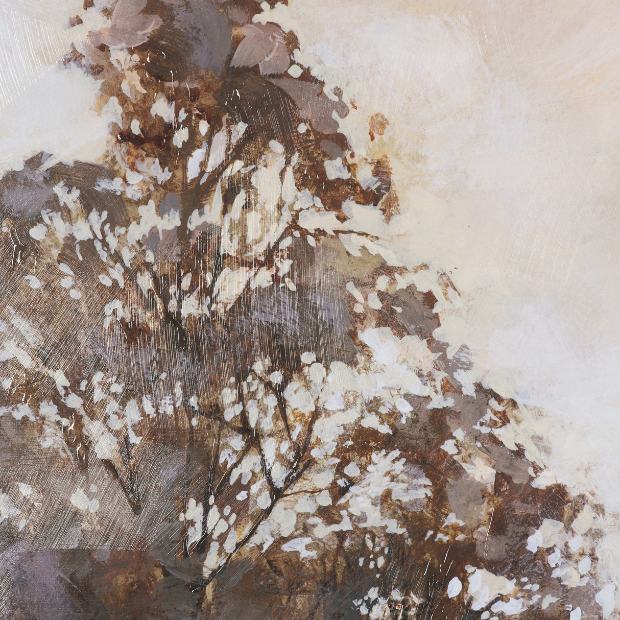 Peaceful Forest II by Mercana Studio Hand-Embellished Textured Framed Artwork Matted under Glass by Mercana at Eve Furniture