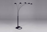 Peacock Arc Black 82" Floor Lamp by Crown Mark at Eve Furniture