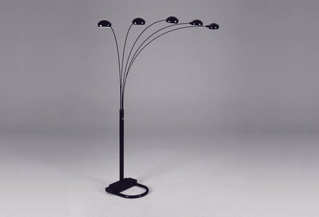 Peacock Arc Black 82" Floor Lamp by Crown Mark at Eve Furniture