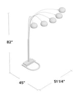 Peacock Arc Black 82" Floor Lamp by Crown Mark at Eve Furniture