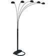 Peacock Arc Black 82" Floor Lamp by Crown Mark at Eve Furniture
