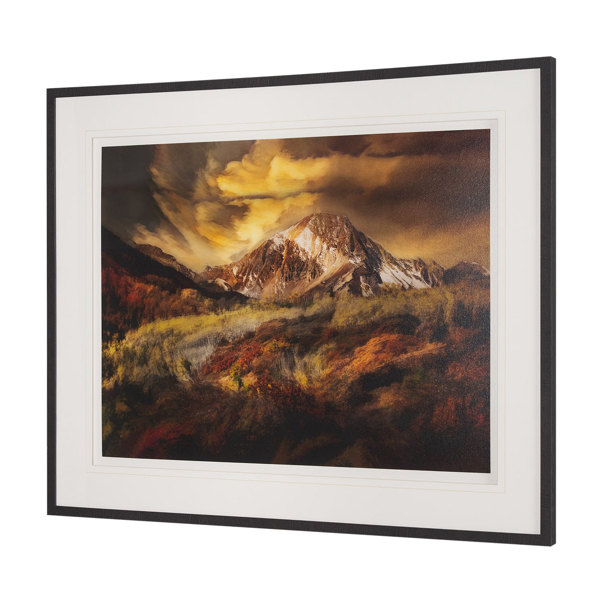 Peak Pursuit by Bobbie Goodrich a Hand Embellished Framed Photo Art Print Matted under Glass by Mercana at Eve Furniture