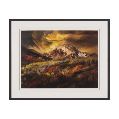 Peak Pursuit by Bobbie Goodrich a Hand Embellished Framed Photo Art Print Matted under Glass by Mercana at Eve Furniture