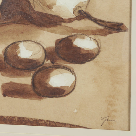 Pear Study I by Mercana Studio Hand Embelished Textured Framed Artwork Matted under Glass by Mercana at Eve Furniture