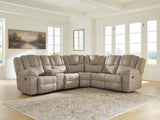 Pearce-Pike Birch 3-Piece Reclining Sectional with Console by Ashley at Eve Furniture