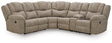 Pearce-Pike Birch 3-Piece Reclining Sectional with Console by Ashley at Eve Furniture