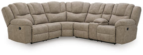 Pearce-Pike Birch 3-Piece Reclining Sectional with Console by Ashley at Eve Furniture