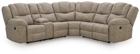 Pearce-Pike Birch 3-Piece Reclining Sectional with Console by Ashley at Eve Furniture