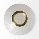 Pearl Short White Gold Rim Glass Vase by Mercana at Eve Furniture