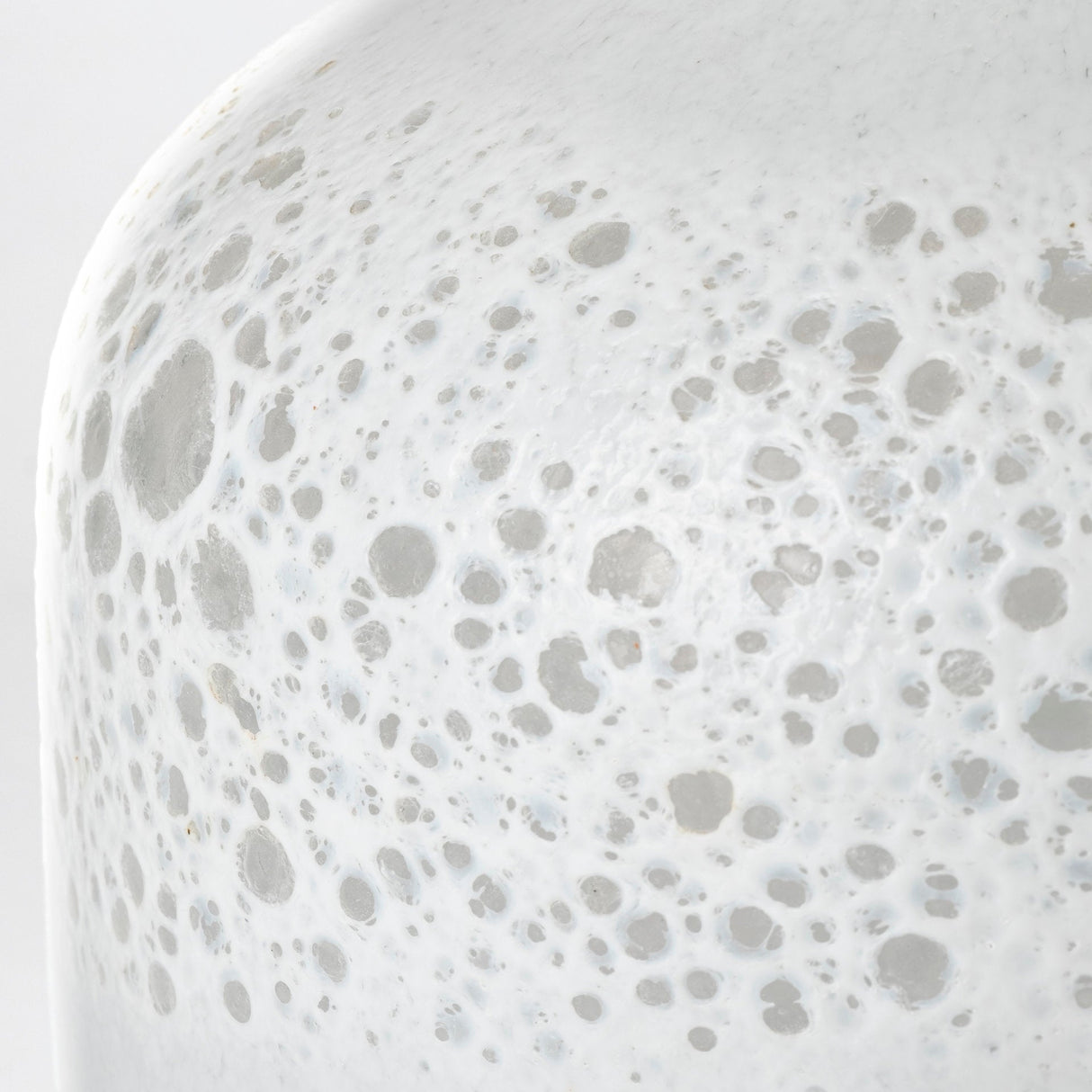 Pearl Short White Gold Rim Glass Vase by Mercana at Eve Furniture