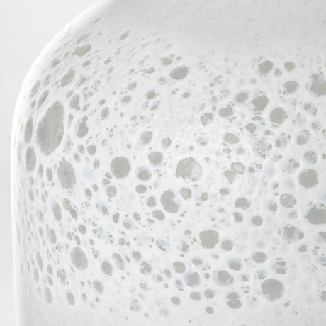 Pearl Short White Gold Rim Glass Vase by Mercana at Eve Furniture