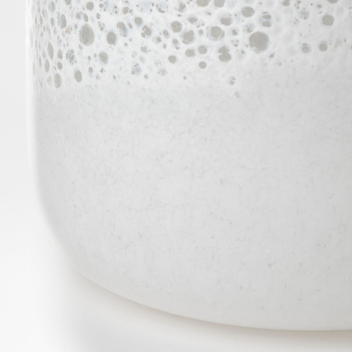 Pearl Short White Gold Rim Glass Vase by Mercana at Eve Furniture