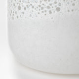 Pearl Short White Gold Rim Glass Vase by Mercana at Eve Furniture