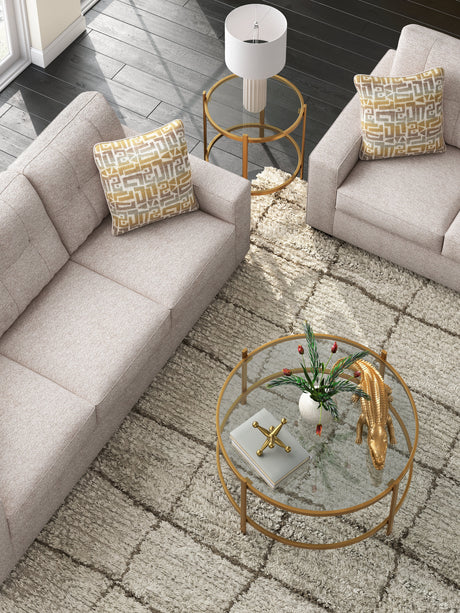Pearlox Gold Table (Set of 3) by Ashley at Eve Furniture