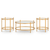 Pearlox Gold Table (Set of 3) by Ashley at Eve Furniture