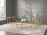 Pearlox Gold Table (Set of 3) by Ashley at Eve Furniture