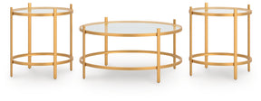 Pearlox Gold Table (Set of 3) by Ashley at Eve Furniture