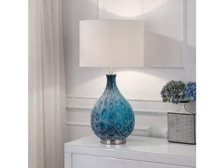 Pearson Blue/White Table Lamp by Crestview at Eve Furniture