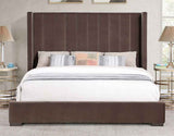 Pearson Chocolate Velvet Queen Bed by Steve Silver at Eve Furniture