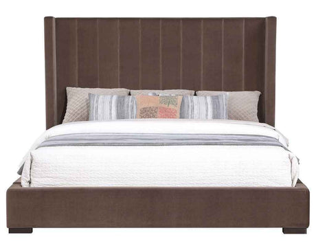 Pearson Chocolate Velvet Queen Bed by Steve Silver at Eve Furniture