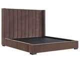 Pearson Chocolate Velvet Queen Bed by Steve Silver at Eve Furniture