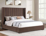 Pearson Chocolate Velvet Queen Bed by Steve Silver at Eve Furniture