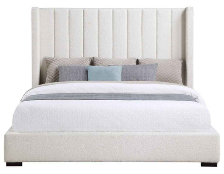 Pearson Cream Velvet King Bed by Steve Silver at Eve Furniture