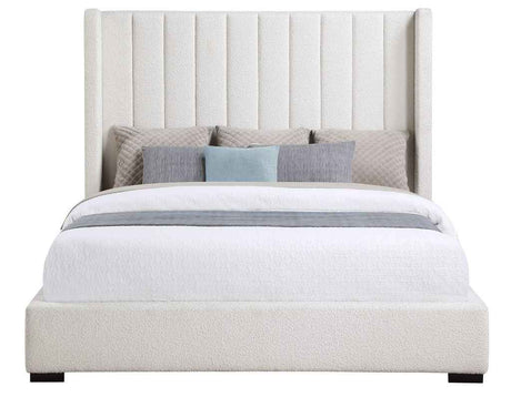 Pearson Cream Velvet King Bed by Steve Silver at Eve Furniture