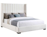 Pearson Cream Velvet King Bed by Steve Silver at Eve Furniture