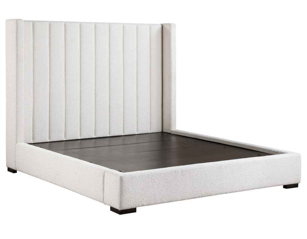Pearson Cream Velvet King Bed by Steve Silver at Eve Furniture
