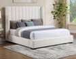 Pearson Cream Velvet King Bed by Steve Silver at Eve Furniture