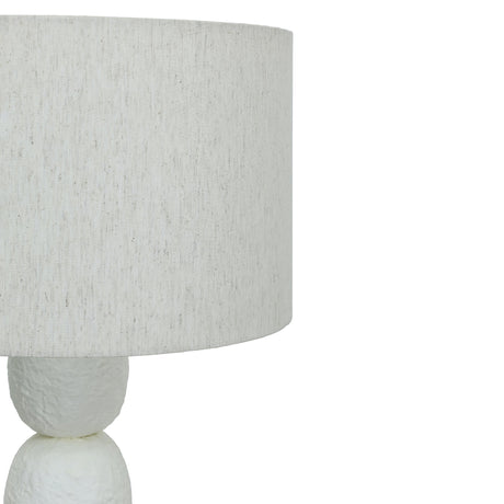 Pebble Cream Papier Mache Floor Lamp by TOV Furniture at Eve Furniture
