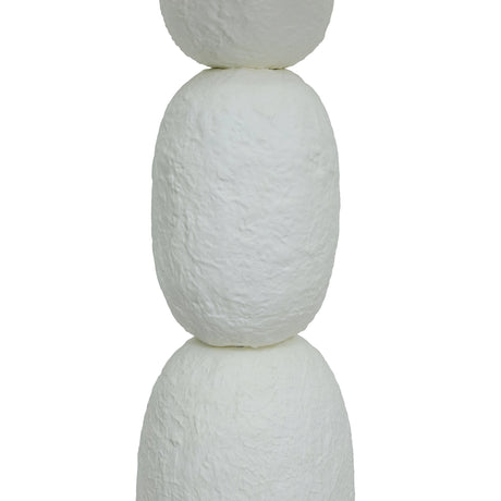 Pebble Cream Papier Mache Floor Lamp by TOV Furniture at Eve Furniture