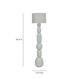 Pebble Cream Papier Mache Floor Lamp by TOV Furniture at Eve Furniture